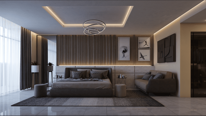 تصميم غرفة نوم رئيسية - master bed room design