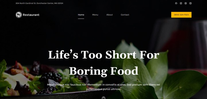 Restaurant website