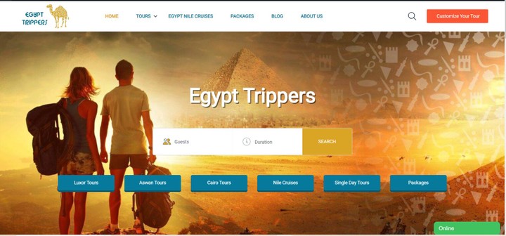 Egyptian tours website