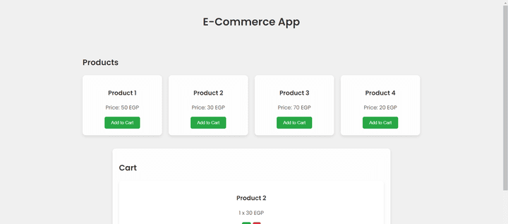 Frontend Web Page for E-Commerce