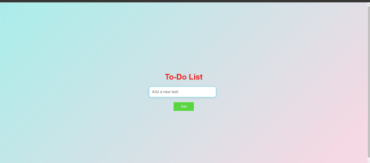 Frontend Web Page for To-Do App