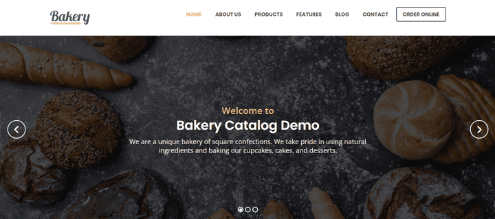 Bakery Static Page