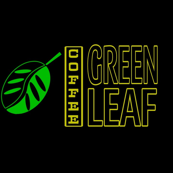 لوجو و لافته لكافيه باسم (green leaf)