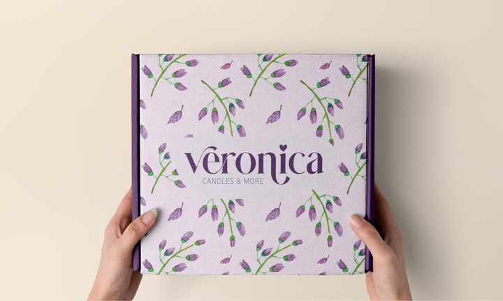 Logo Guideline & Package Design For Veronica Candles Store