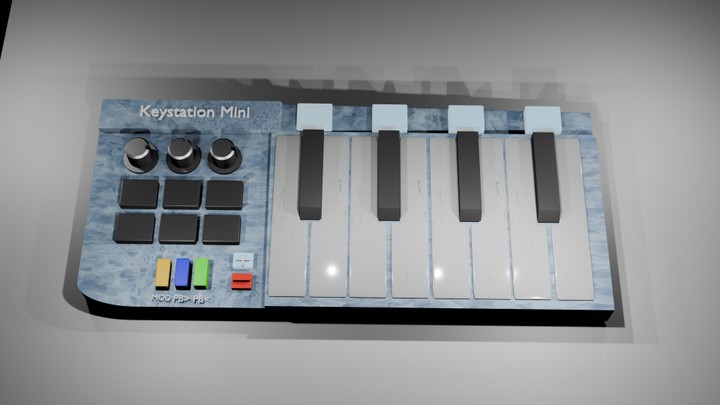 Key Station Midi Controller 3d Model