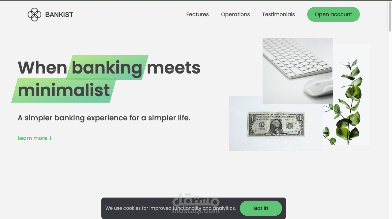 Demo Bankist Website