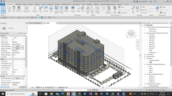 Revit Structure  نمذجة و حصر كميات واخراج لوحات باستخدام حتي LOD 400