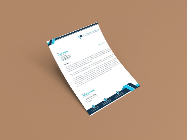 Design a professional letterhead