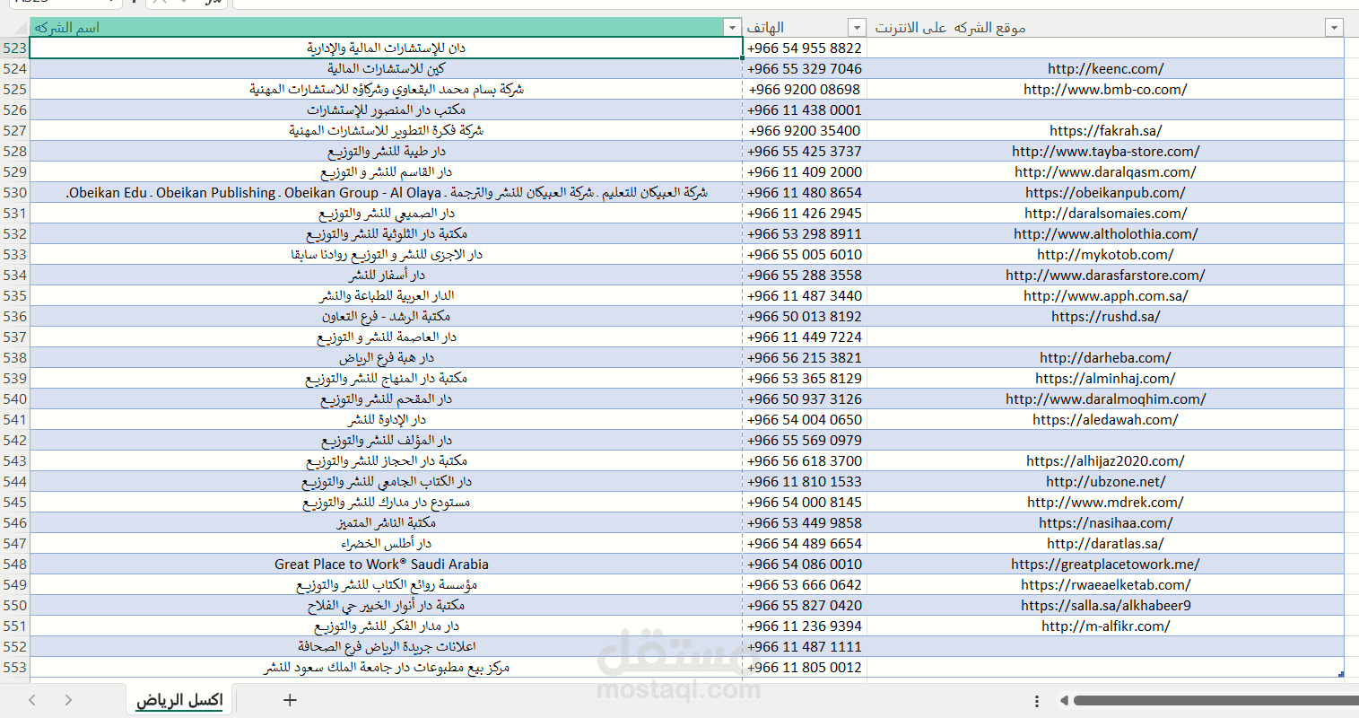 استخراج وسحب بيانات من المواقع