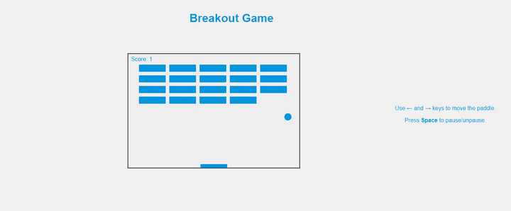 تصميم وتطوير لعبة Breakout مبتكرة وسريعة