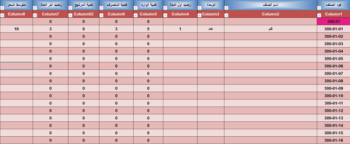 عمل برنامج مخازن مبسط