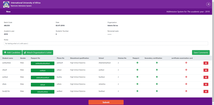 auo-Addmission System