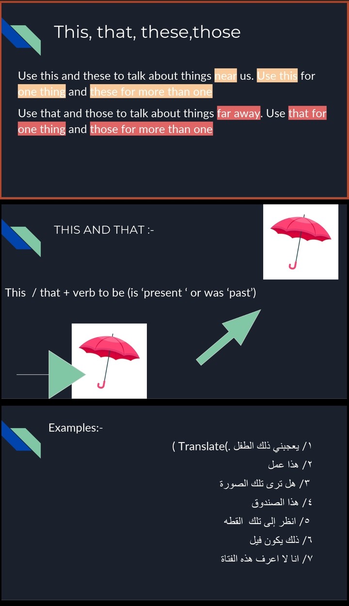 demonstrative pronouns