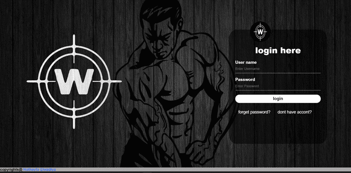 gym login page