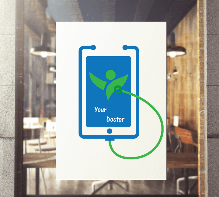 تصميم شعار لتطبيق طبي يربط بين الاطباء والمرضى