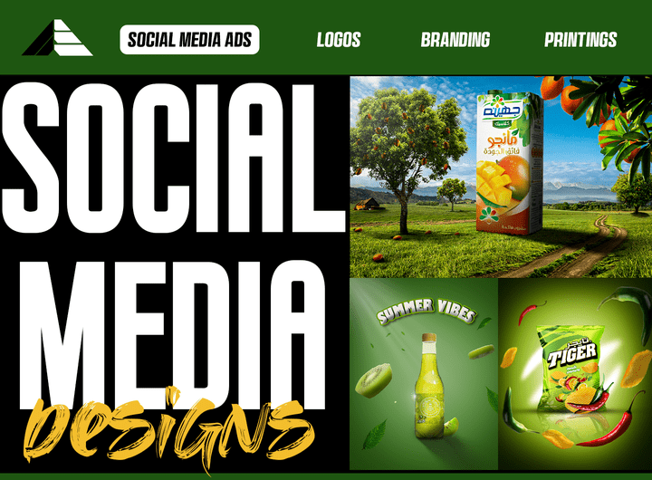 Egyptian products social media designs