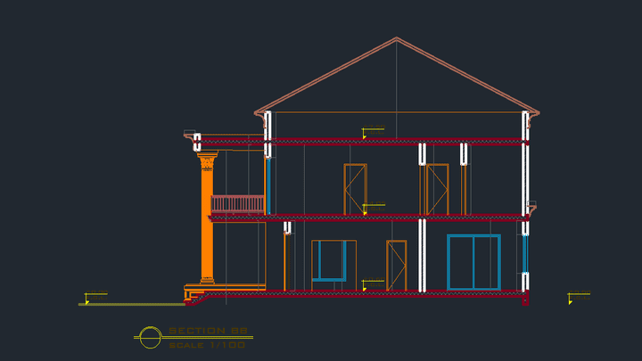 structural designs of 2 floor building