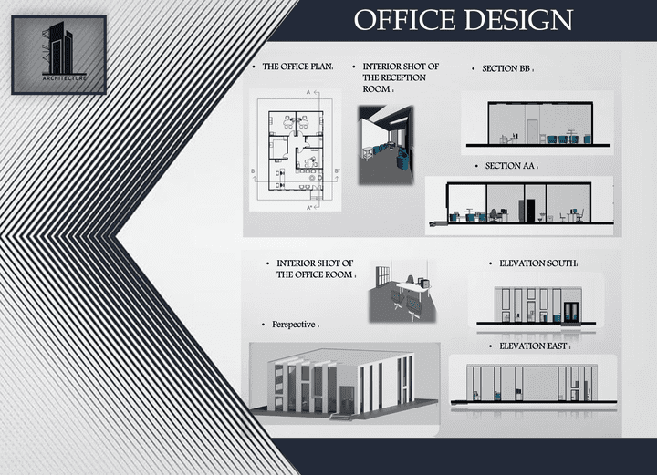 تصميم مكتب هندسي بواجهات مميزة