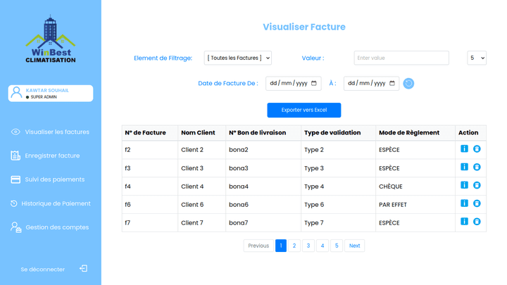 تطبيق ويب ل إدارة الفاتورة   a web application for invoice management