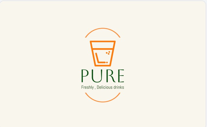 هوية بصرية لمتجر pure للعصائر