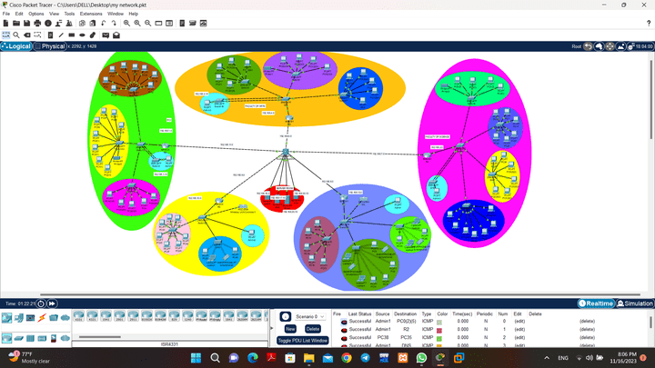 A Small University using Packet Tracer