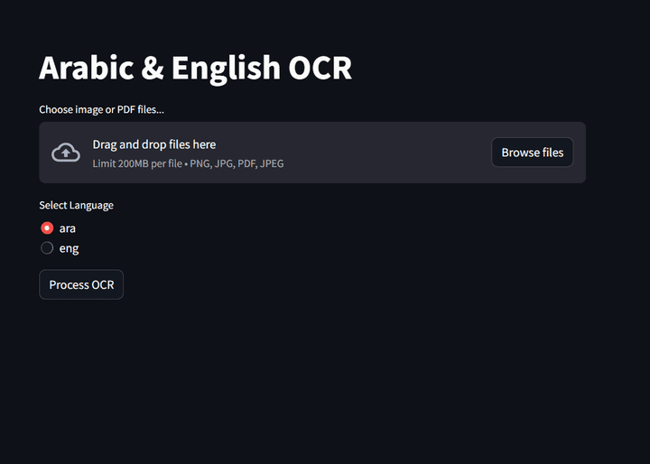 Arabic & English OCR