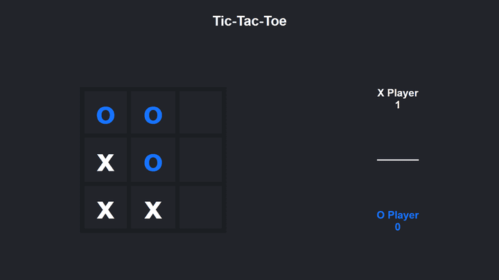 لعبة Tic-Tac-Toe تفاعلية