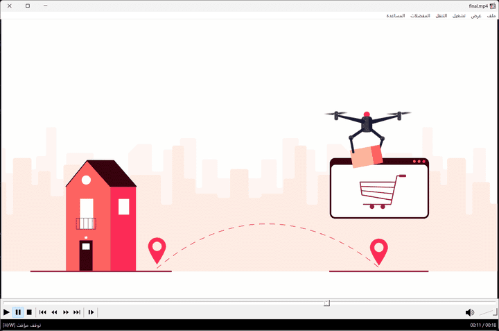 فيديو يوضح سرعه توصيل طلبك بعد اتخاذك قرار الشراء