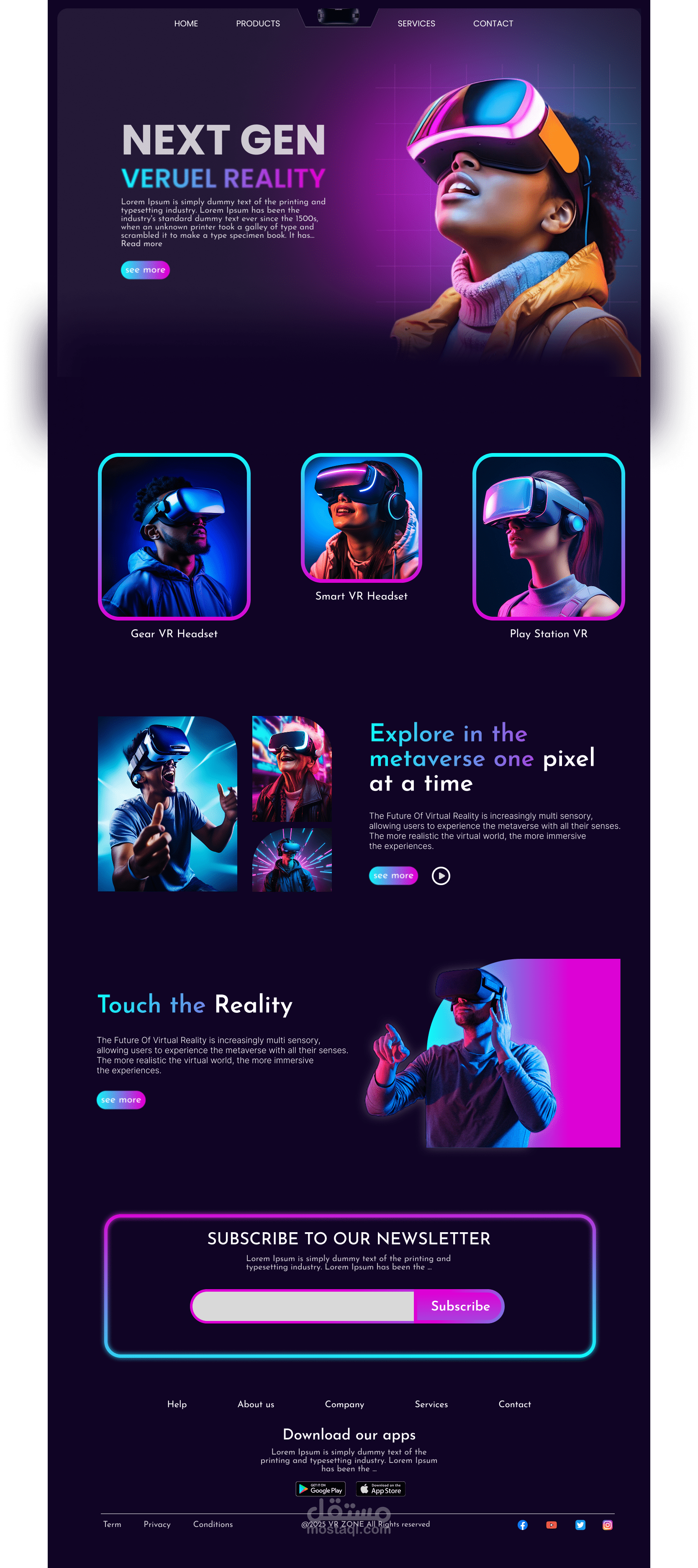 Landing Page VR Zone