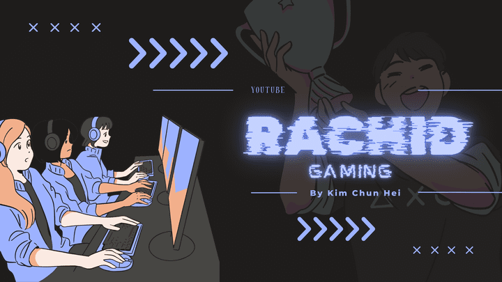 بانر يوتيوب باسم rachid gaming