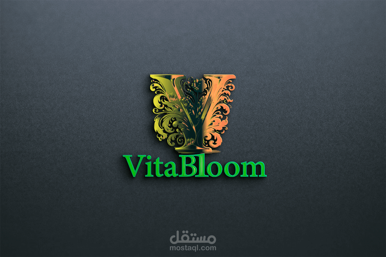 تصميم شعار احترافي لشركة وهمية VitaBloom