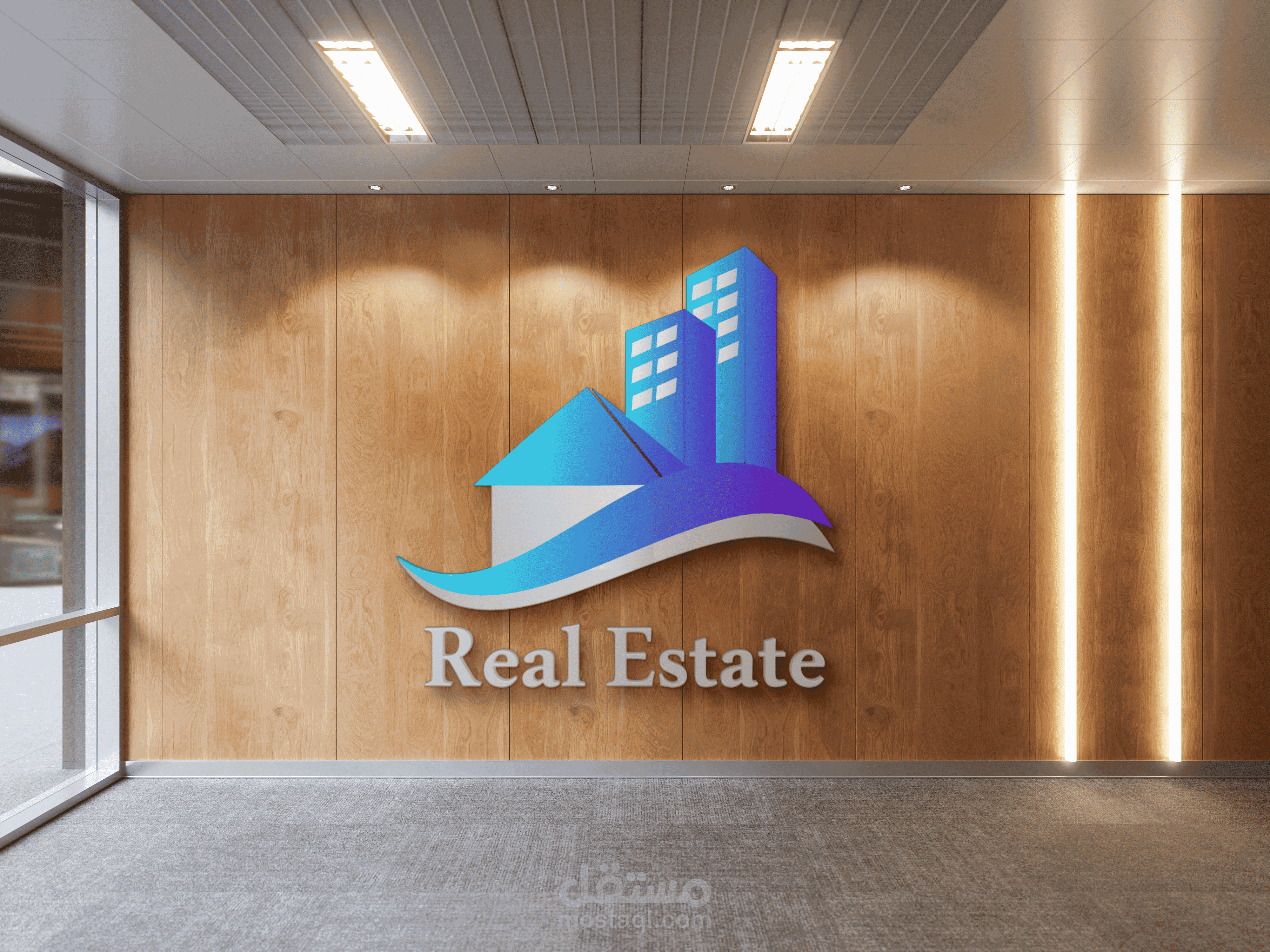شعار لشركة مقاولات و عقارات