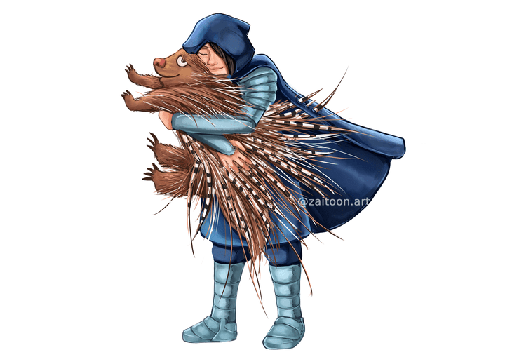 "Concept art:" You can't hug a porcupine