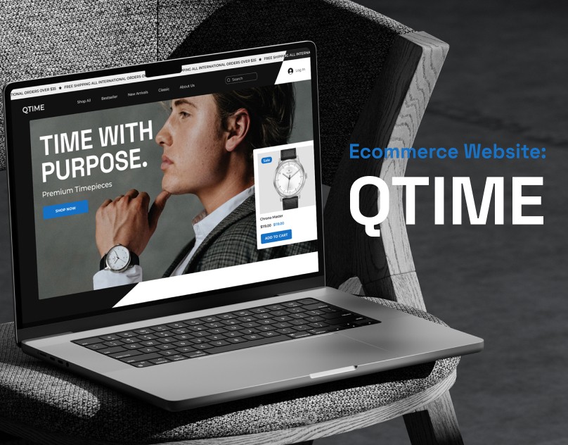 QTIME - Dark/Light Watches Ecommerce website