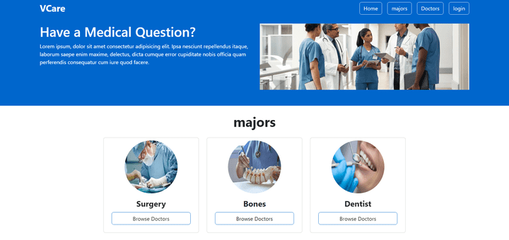 مشروع عيادة كامل - Clinic application