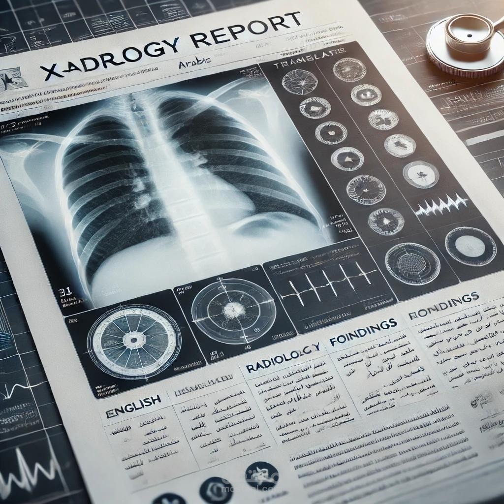 جزء من تقرير اشعة
