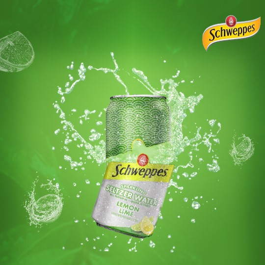 اعلان سوشيال ميديا  لمشروب schweppes ليمون