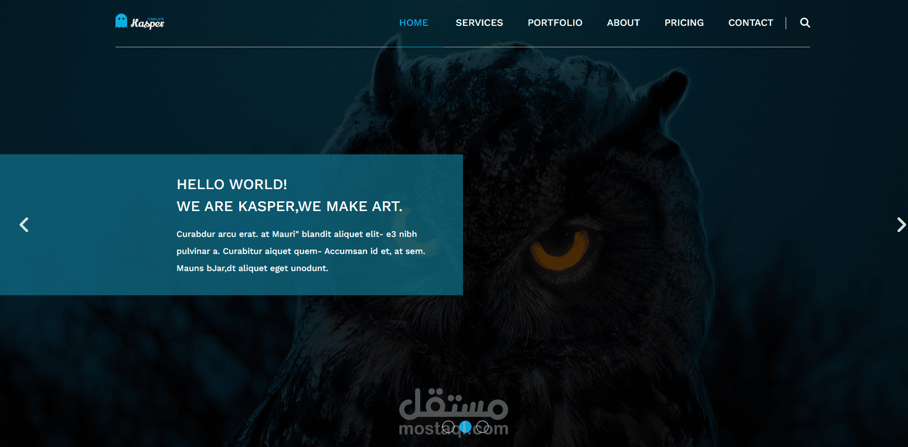 Kasper landing page