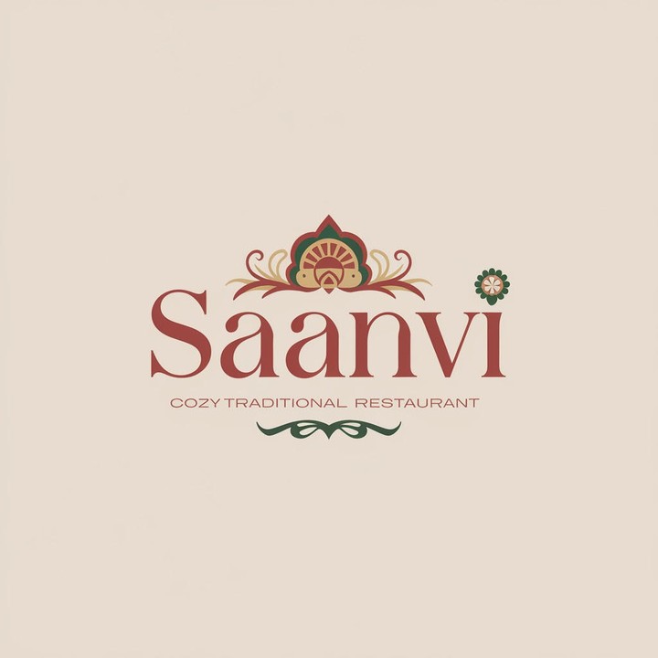 تصميم لمطعم هندي تقليدي باسم Saanvi