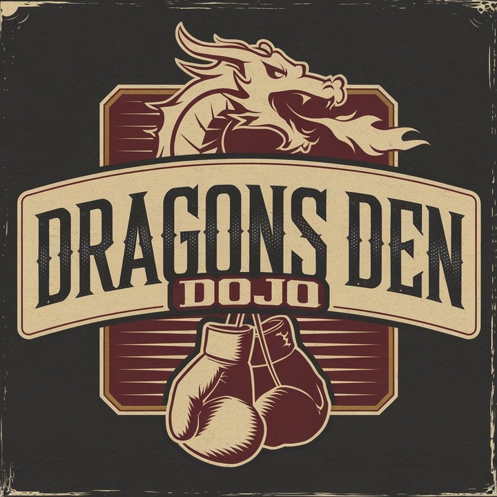 تصميم شعار لنادي Kickboxing باسم Dragons Den Dojo