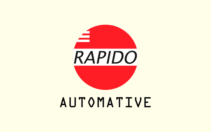 شعار شركة rapido لتجارة السيارات