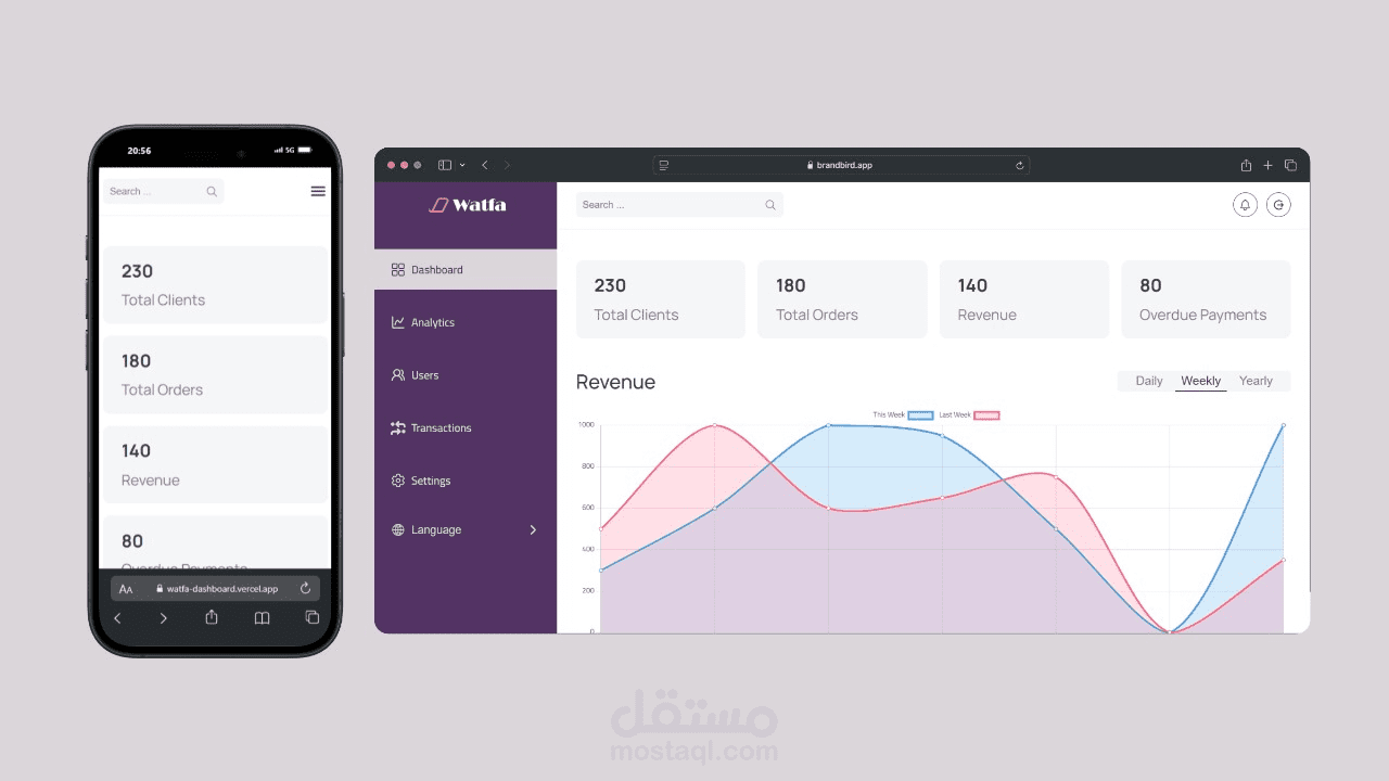 Watfa Dashboard