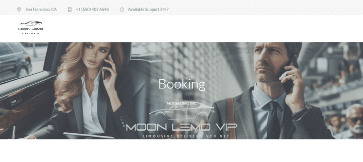 تطوير موقع Moon Limo Inc