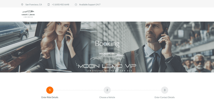 تطوير موقع Moon Limo Inc