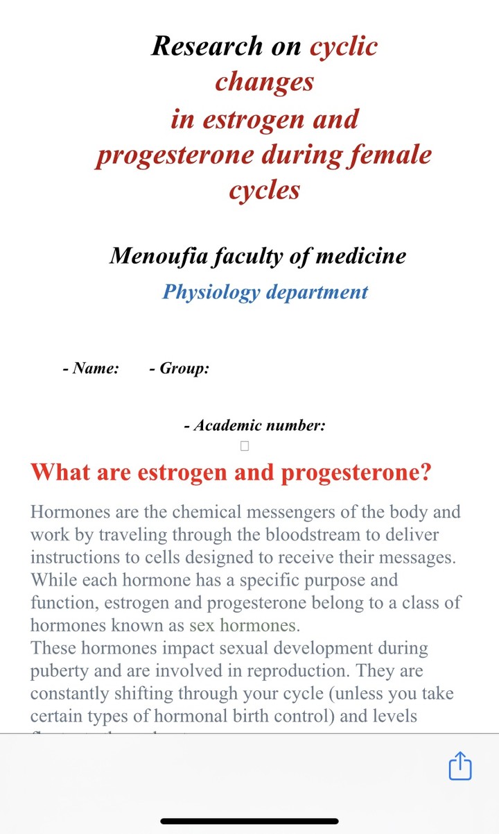 Research on cyclic changes in female cycles