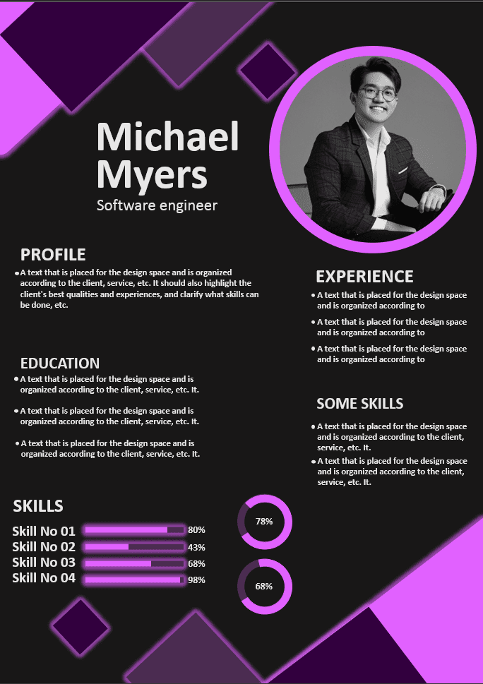 تصميم سيره ذاتيه مبتكره وابداعيه Creative and innovative CV design