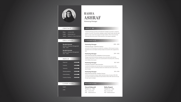 اعداد سيرة ذاتيه Professional CV Resume