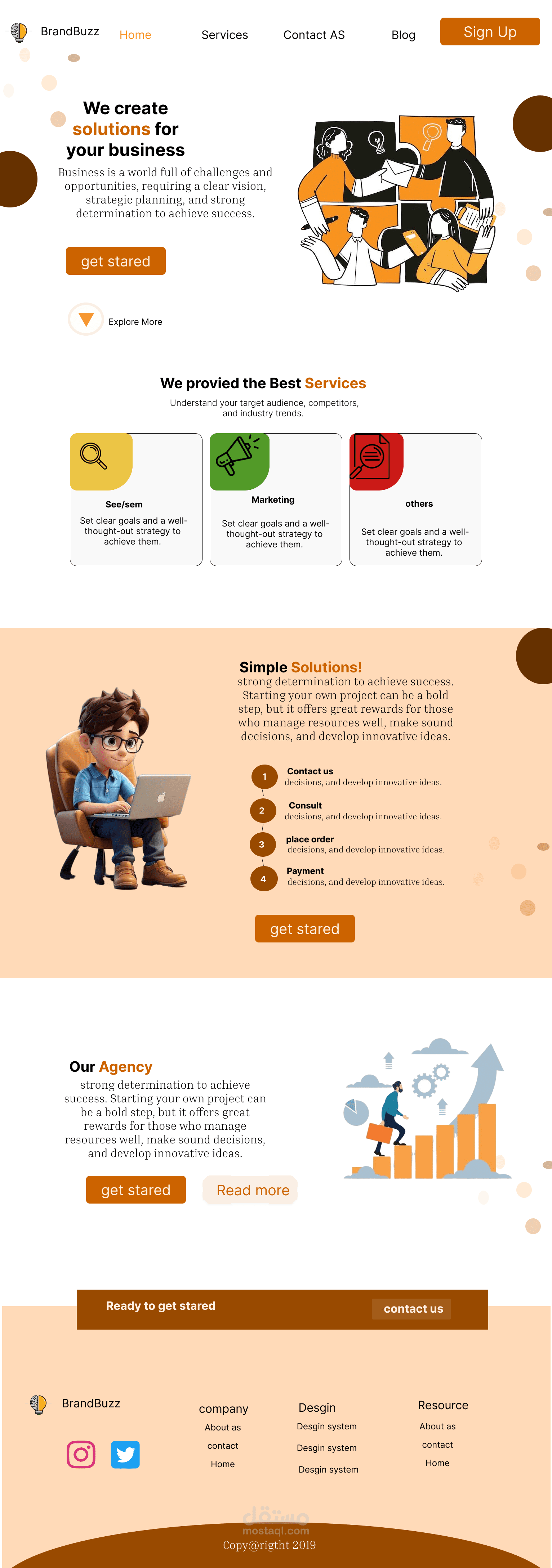 landing page