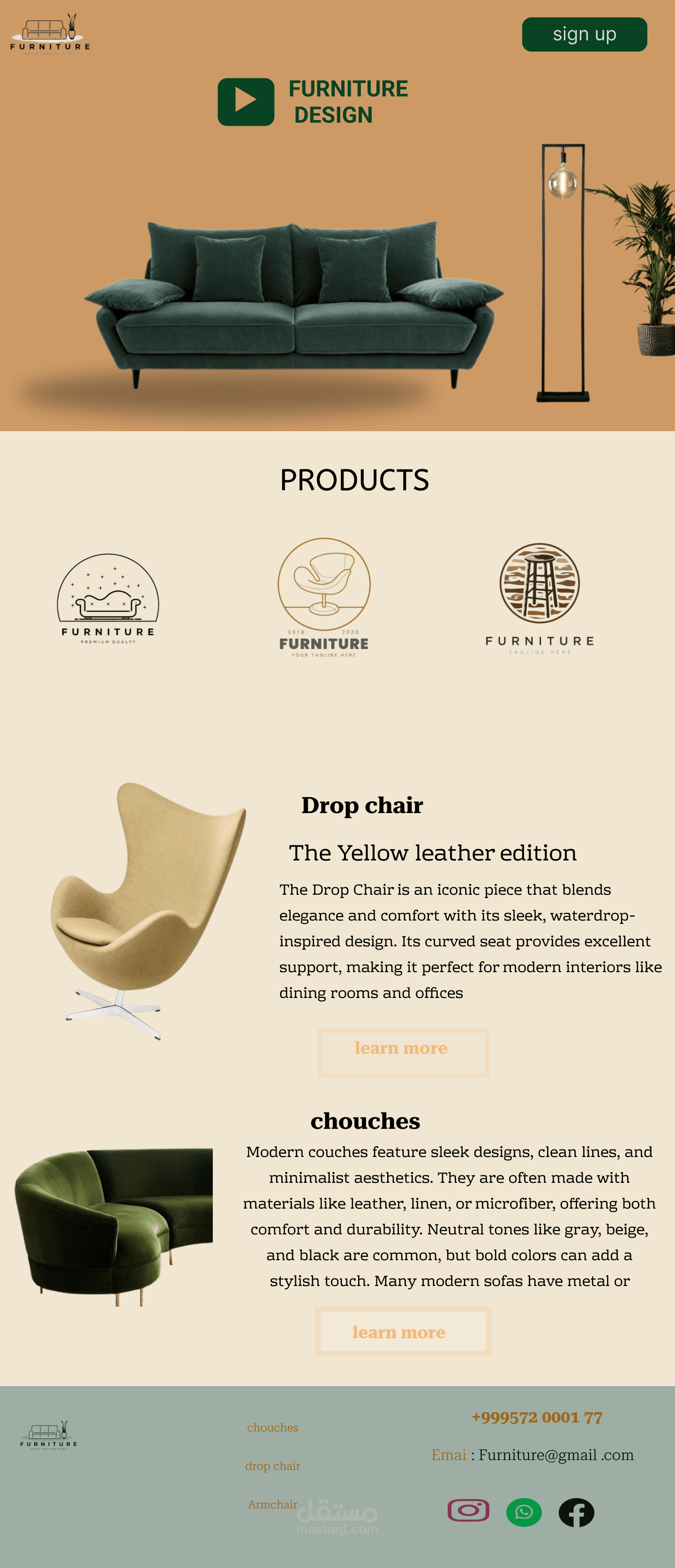 landing page