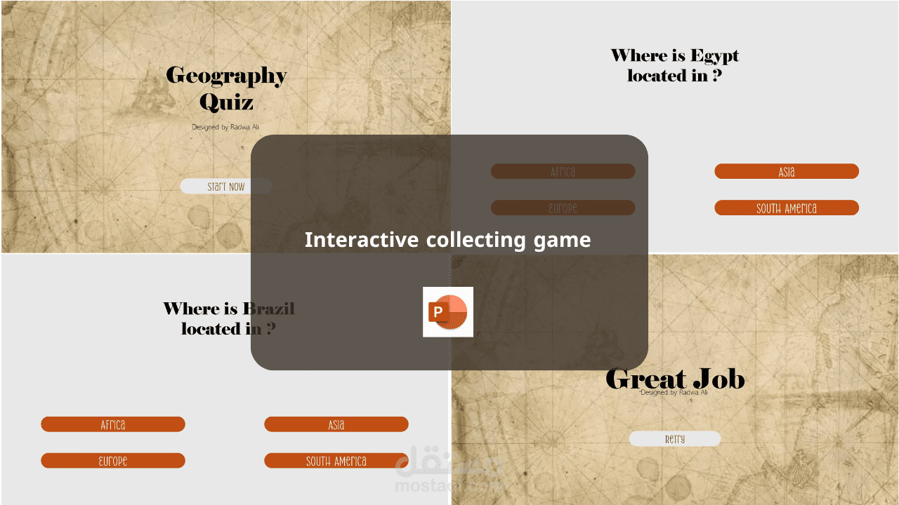 "GeoQuiz": An Interactive PPT game .